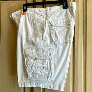 White J. Crew Cargo Shorts